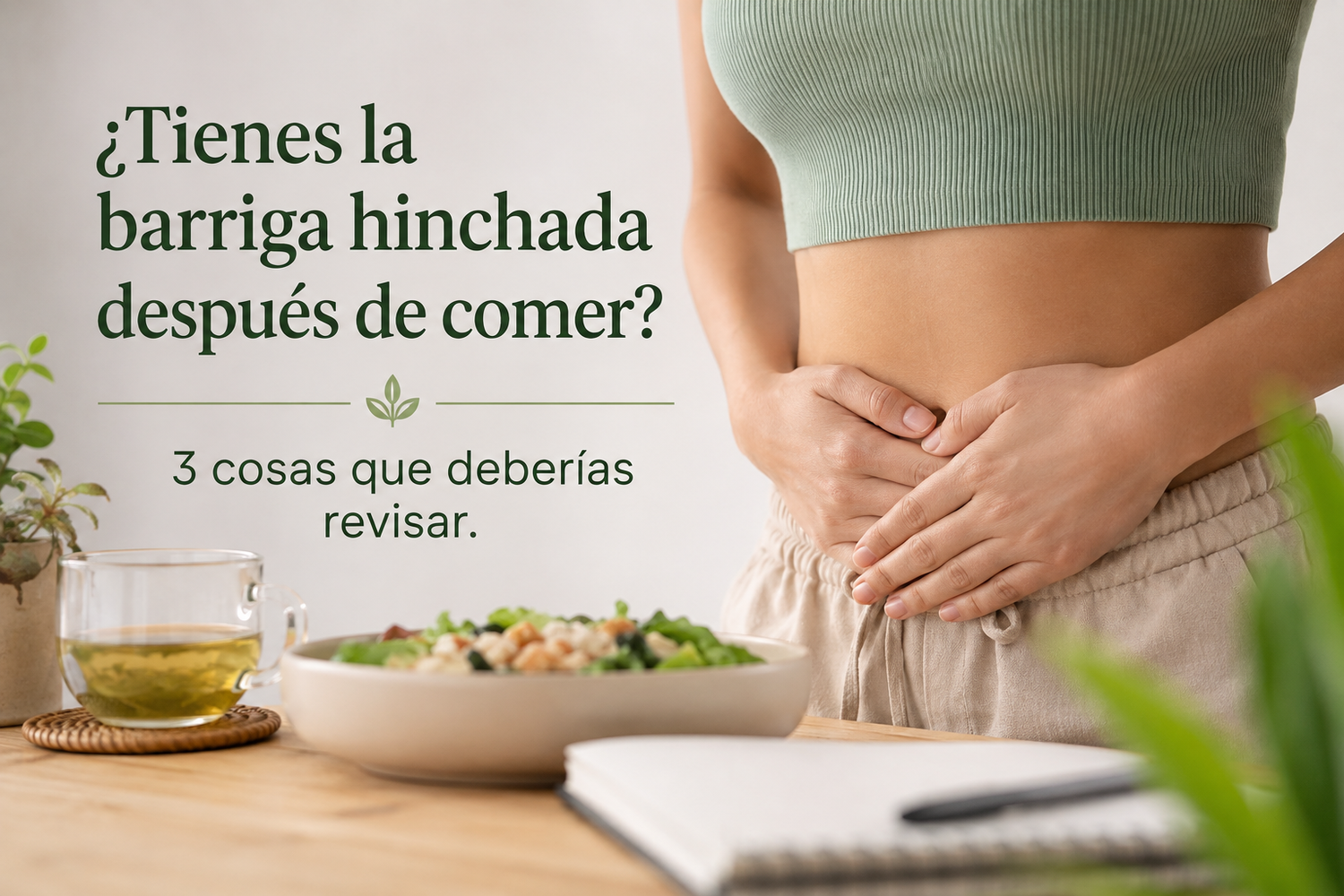 ¿Tienes la barriga hinchada después de comer? 3 cosas que deberías revisar