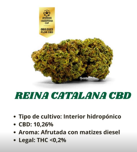 Reina Catalana CBD Bolsa de 2GR - Flor Premiada | Flores Cáñamo Aromáticas España