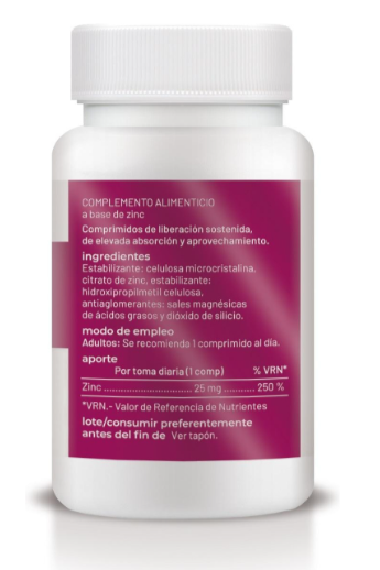 Zinc Liberación Sostenida 25mg