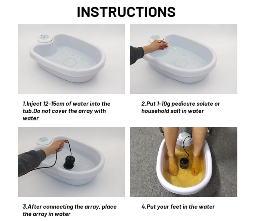 Baño de pies iónico - Pediluvio ionico - Kit Kouamor