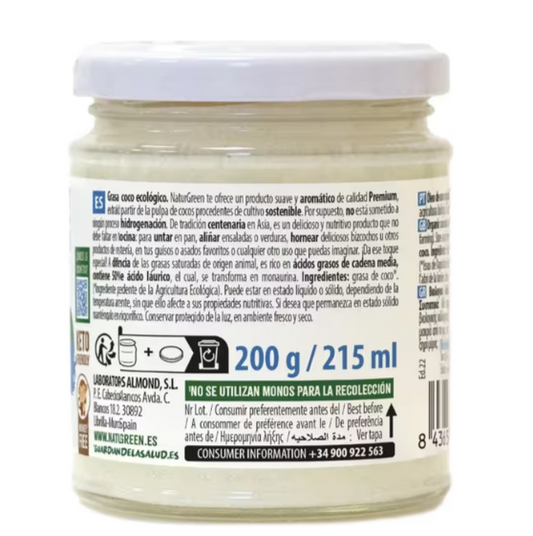 Aceite de Coco bio 200g de aceite