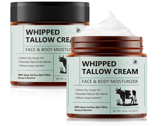 Beef Tallow Face Cream, Bálsamo de Sebo de Vacuno Puro con Miel