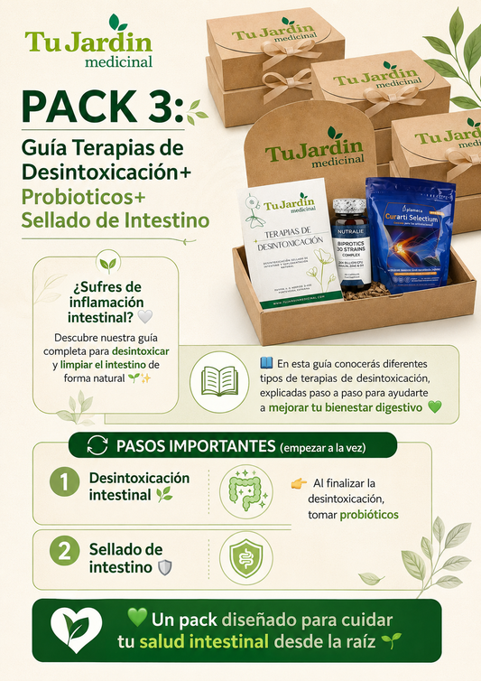 PACK 3: Guia Terapias de Desintoxicación+Probioticos+Sellado de Intestino