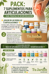 PACK: 7 Suplementos para Articulaciones+ Guia Terapias de Desintoxicación