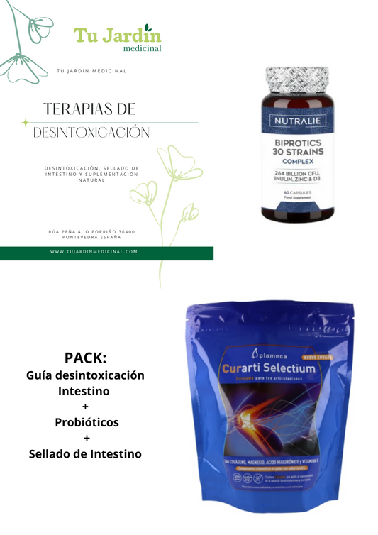 PACK: Guia Terapias de Desintoxicación+Probioticos+Sellado de Intestino
