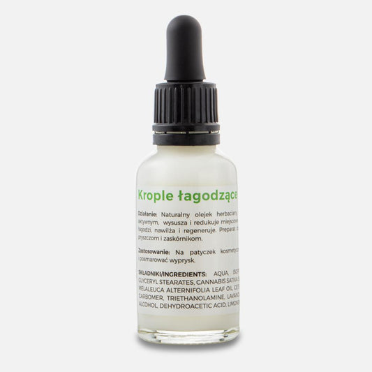 Árbol de Té + cáñamo - Gotas para mitigar el acné 30ml